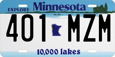 MN license plate 401MZM