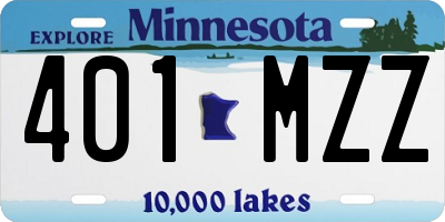 MN license plate 401MZZ
