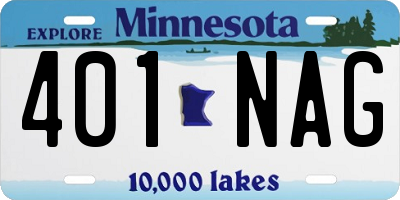 MN license plate 401NAG