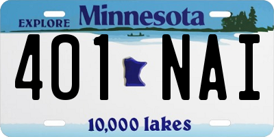 MN license plate 401NAI