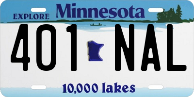 MN license plate 401NAL