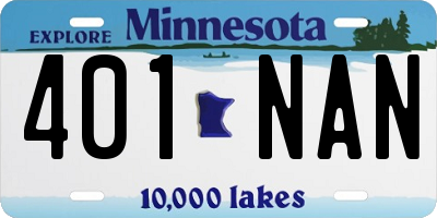 MN license plate 401NAN