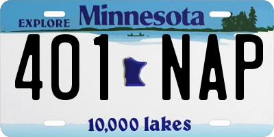 MN license plate 401NAP