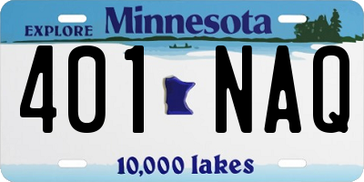 MN license plate 401NAQ