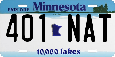MN license plate 401NAT
