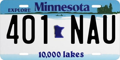 MN license plate 401NAU