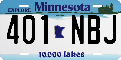MN license plate 401NBJ
