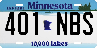 MN license plate 401NBS