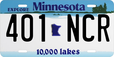 MN license plate 401NCR