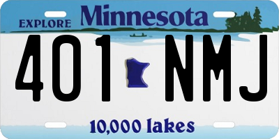 MN license plate 401NMJ