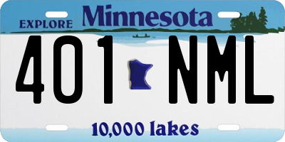 MN license plate 401NML