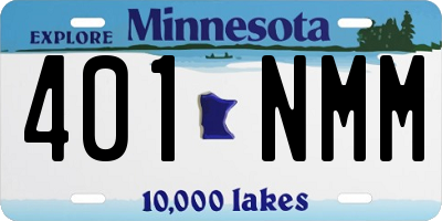 MN license plate 401NMM