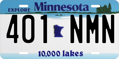 MN license plate 401NMN