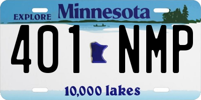 MN license plate 401NMP