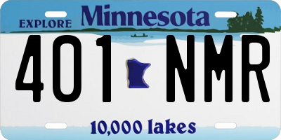 MN license plate 401NMR