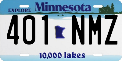MN license plate 401NMZ