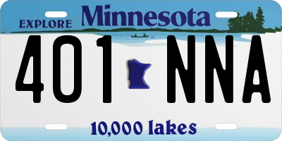 MN license plate 401NNA