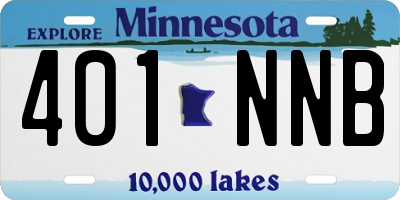 MN license plate 401NNB