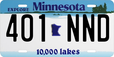MN license plate 401NND