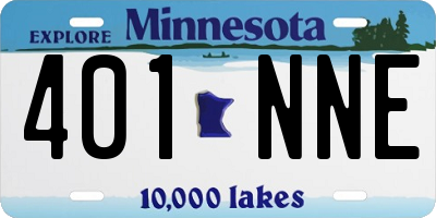 MN license plate 401NNE