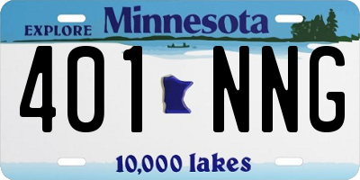 MN license plate 401NNG