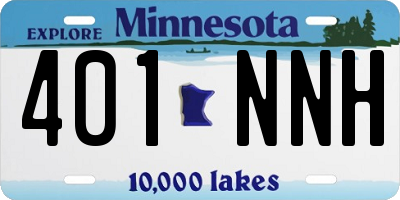 MN license plate 401NNH