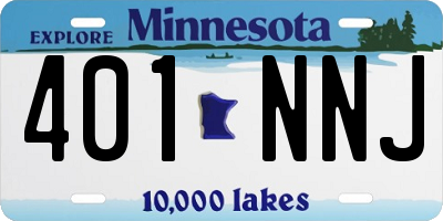 MN license plate 401NNJ