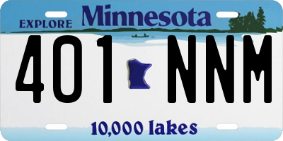 MN license plate 401NNM