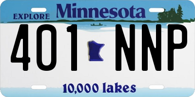 MN license plate 401NNP