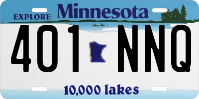 MN license plate 401NNQ