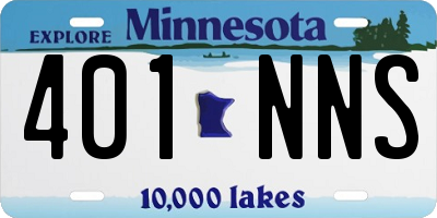 MN license plate 401NNS