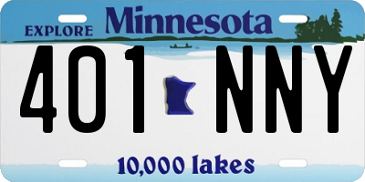 MN license plate 401NNY