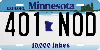 MN license plate 401NOD