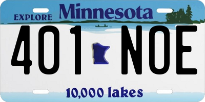 MN license plate 401NOE