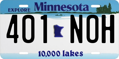 MN license plate 401NOH