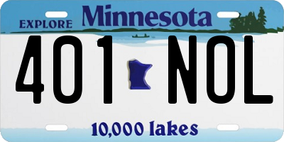 MN license plate 401NOL