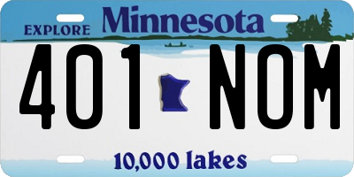 MN license plate 401NOM