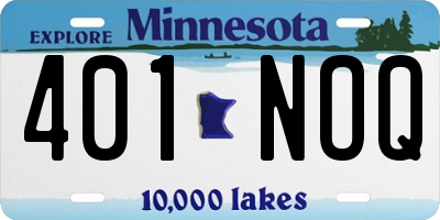 MN license plate 401NOQ