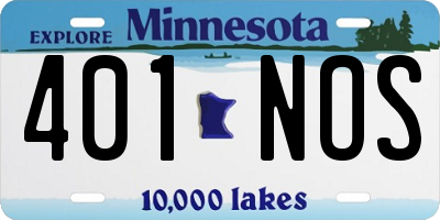 MN license plate 401NOS