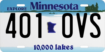 MN license plate 401OVS