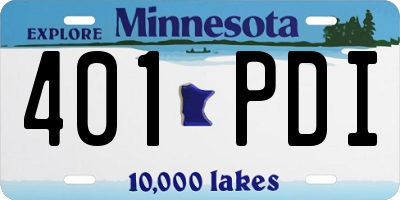 MN license plate 401PDI