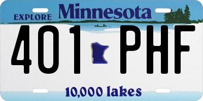 MN license plate 401PHF
