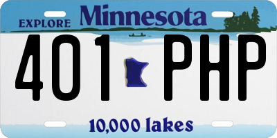 MN license plate 401PHP