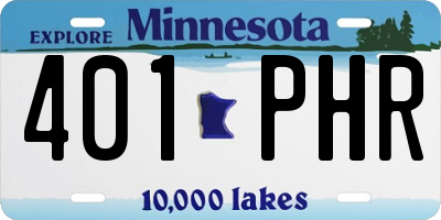 MN license plate 401PHR