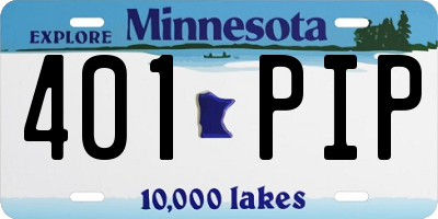 MN license plate 401PIP