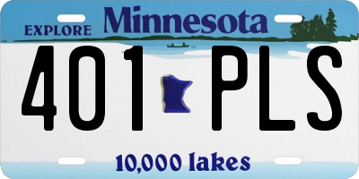 MN license plate 401PLS