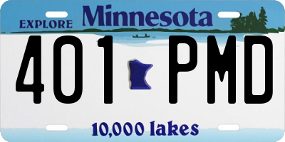 MN license plate 401PMD