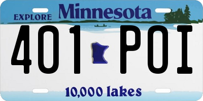 MN license plate 401POI