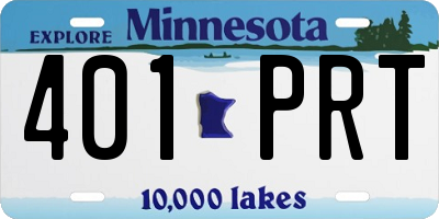 MN license plate 401PRT