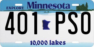 MN license plate 401PSO